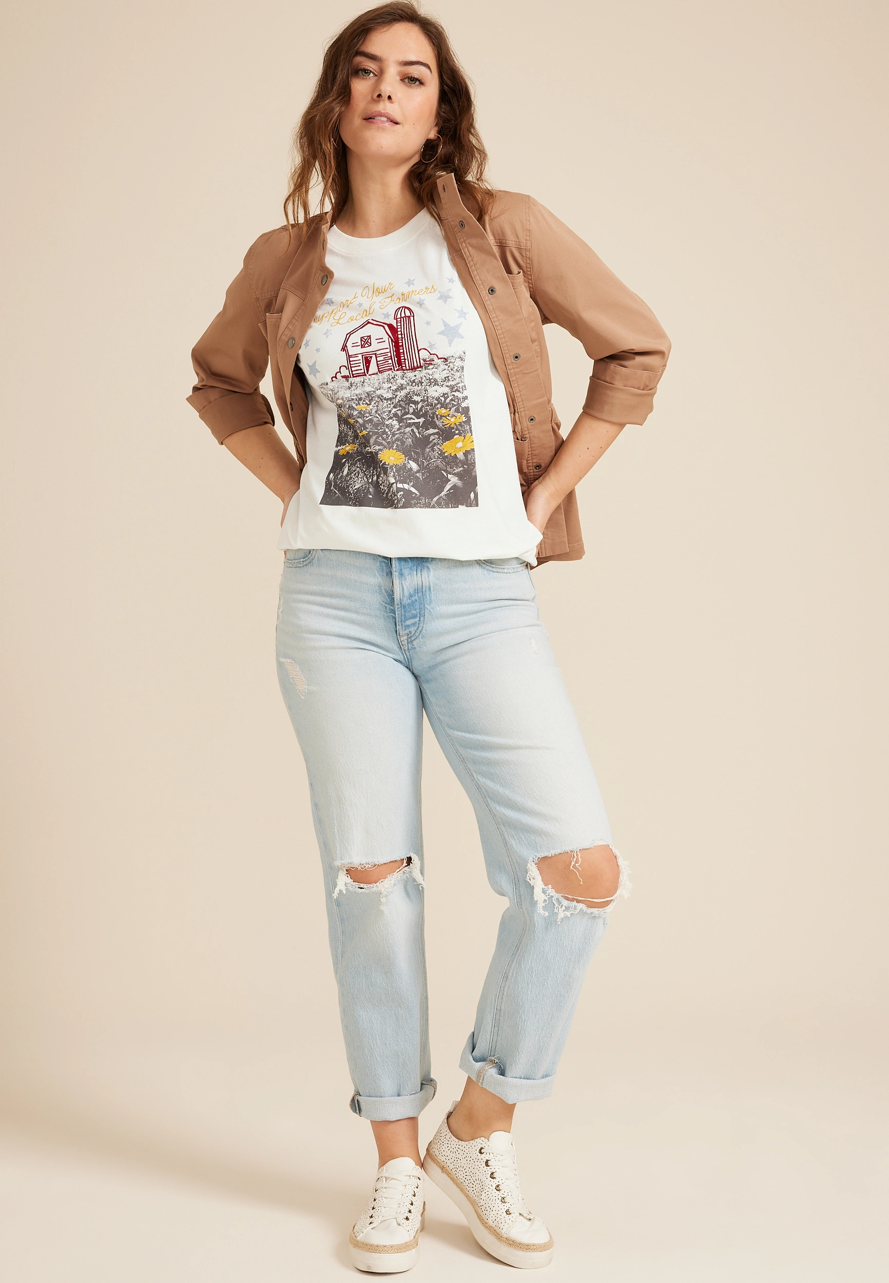 Support Your Local Farmers Oversized Fit Graphic Tee 13 Support Your Local Farmers Oversized Fit Graphic Tee