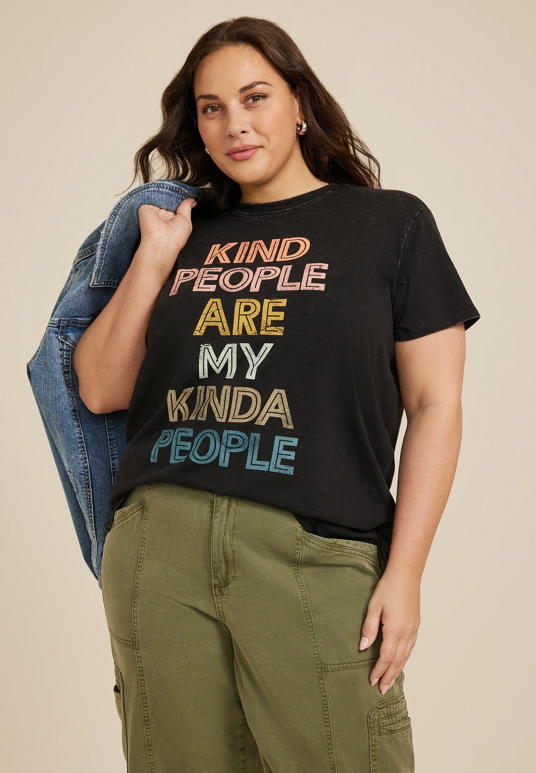 Plus Size Kind People Are My Kinda People Relaxed Fit Graphic Tee 1 Plus Size Kind People Are My Kinda People Relaxed Fit Graphic Tee
