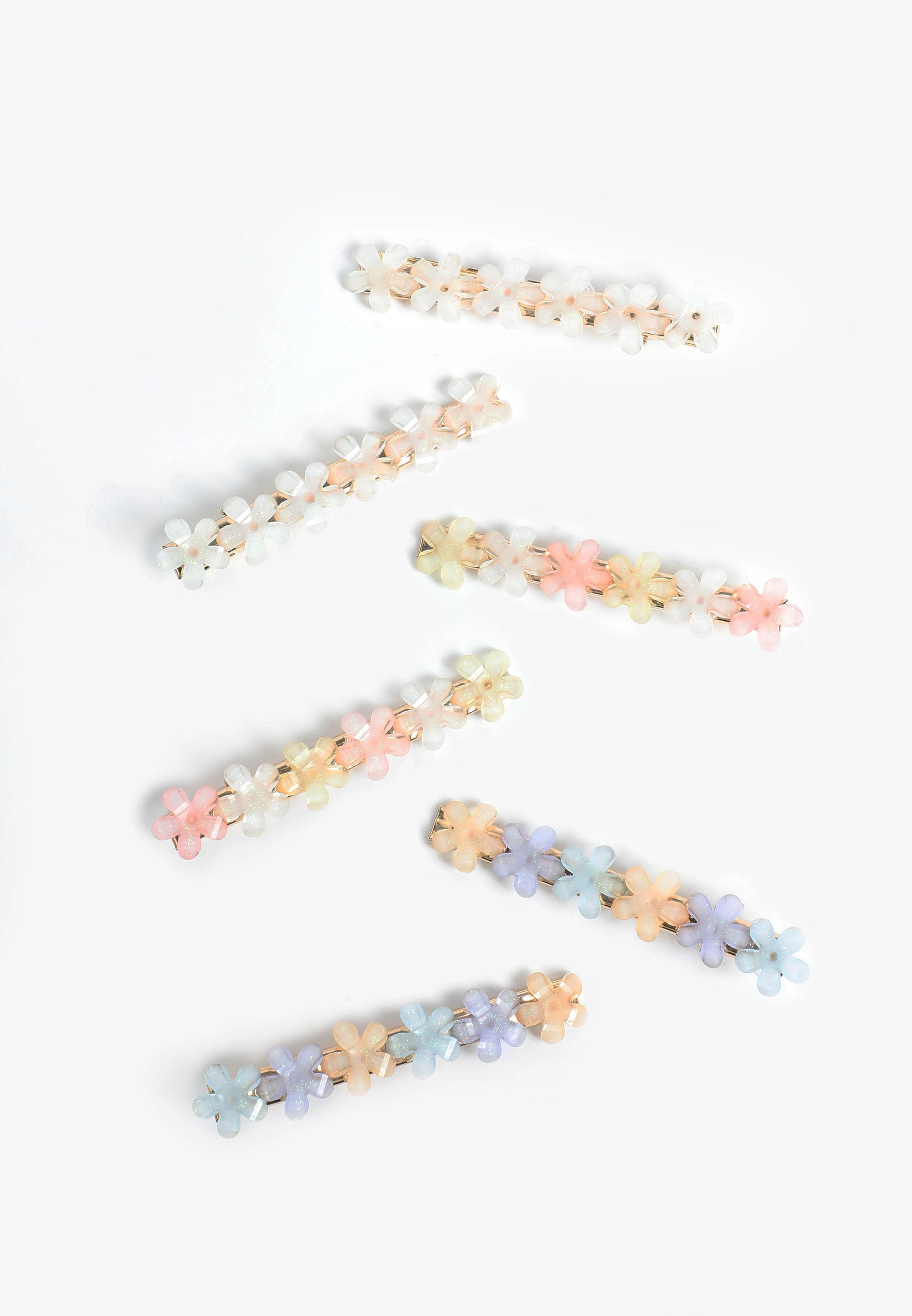 6 Pack Floral Bobby Pin Hair Clips