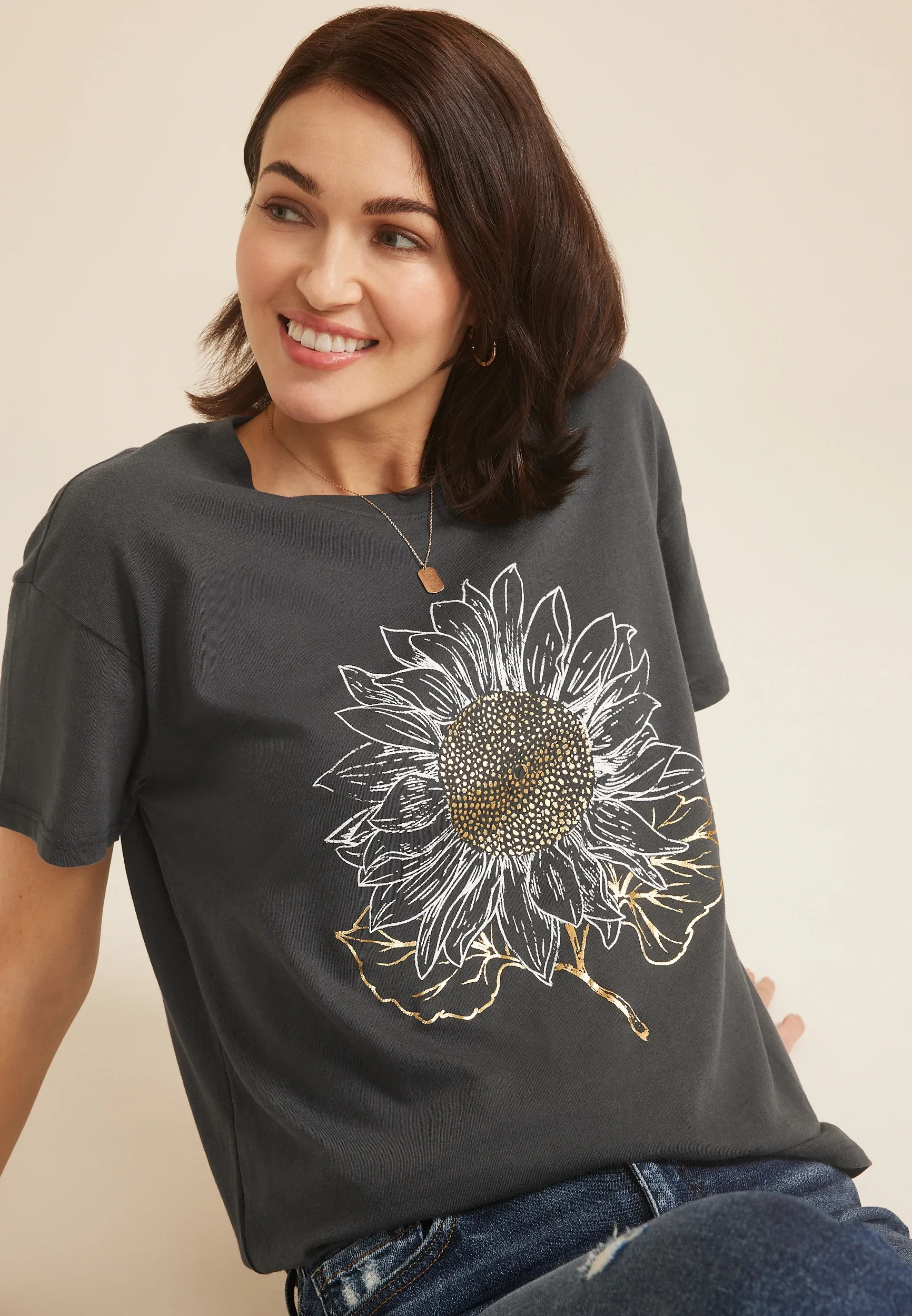 Sunflower Relaxed Fit Graphic Tee 1 Sunflower Relaxed Fit Graphic Tee
