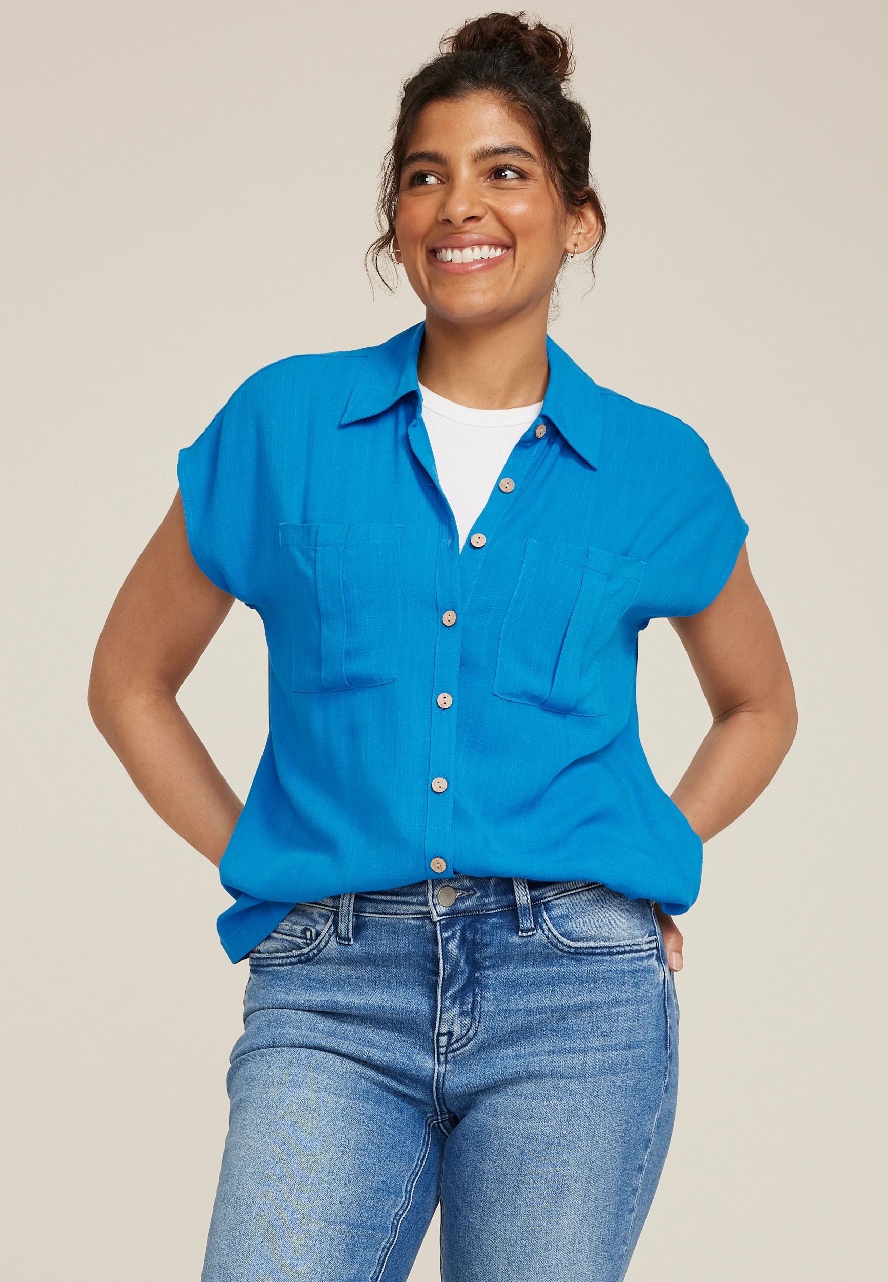 Utility Dolman Button Down Shirt 1 Utility Dolman Button Down Shirt