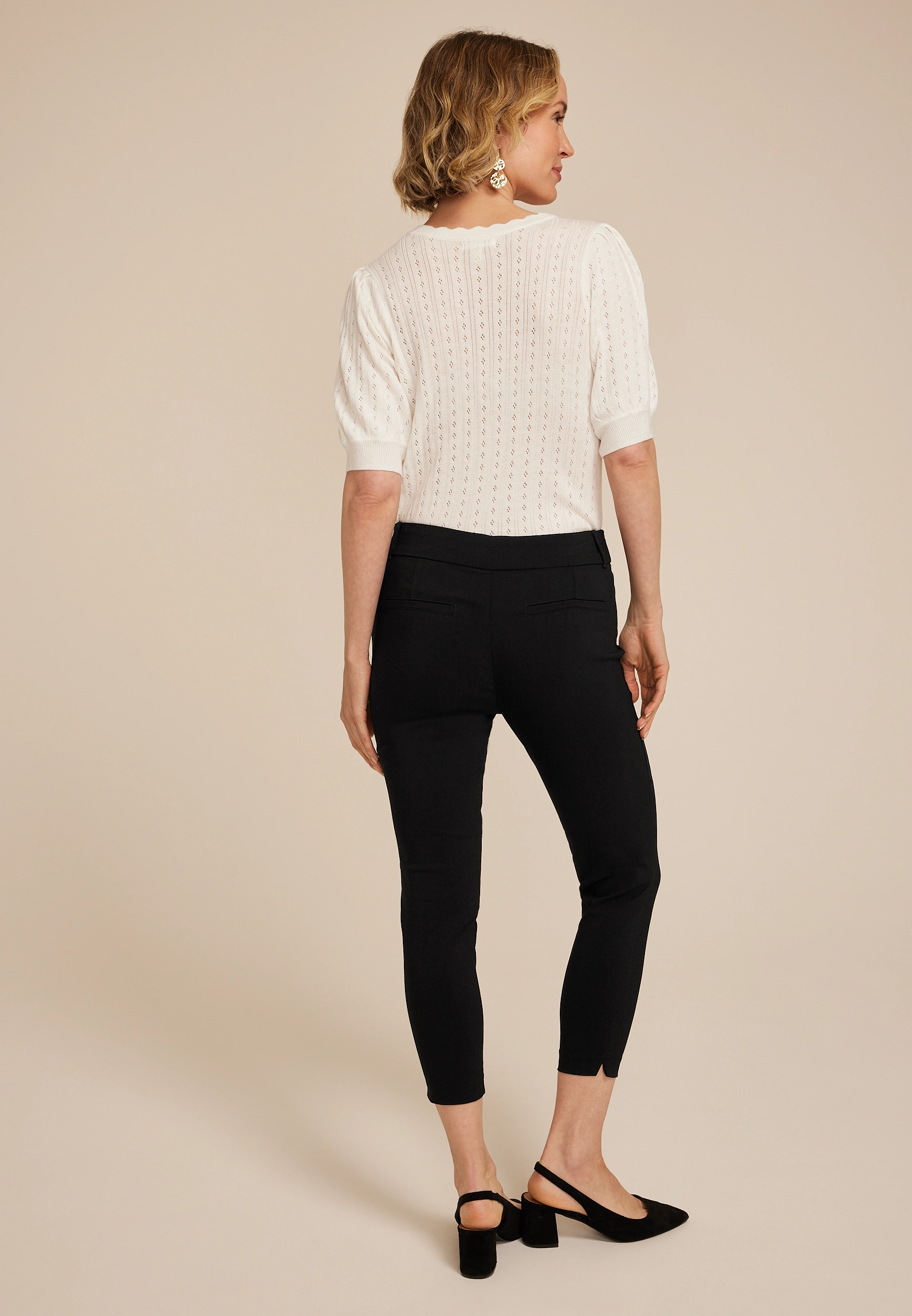 Bengaline Mid Rise Cropped Skinny Pant 11 Bengaline Mid Rise Cropped Skinny Pant