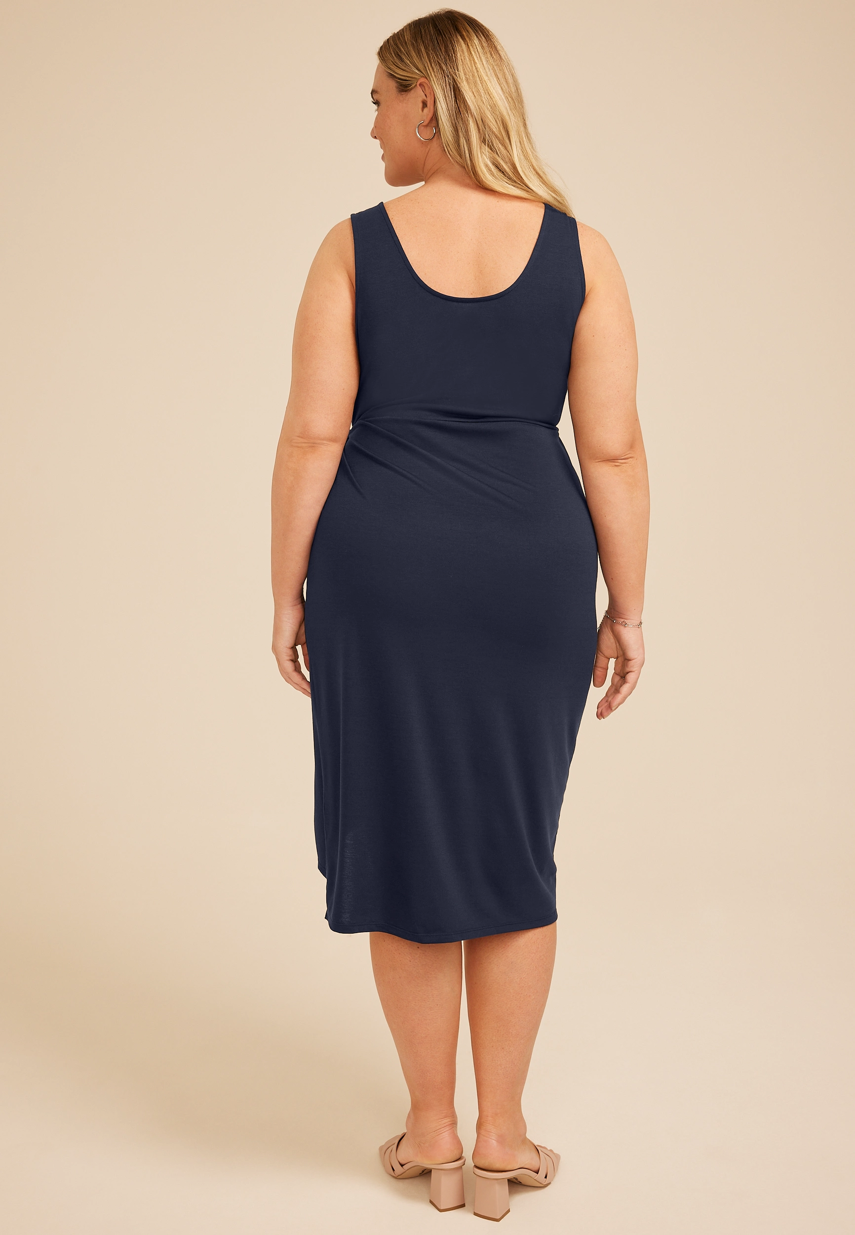 Plus Size 24/7 Bare Wrap Waist Midi Dress 11 Plus Size 24/7 Bare Wrap Waist Midi Dress