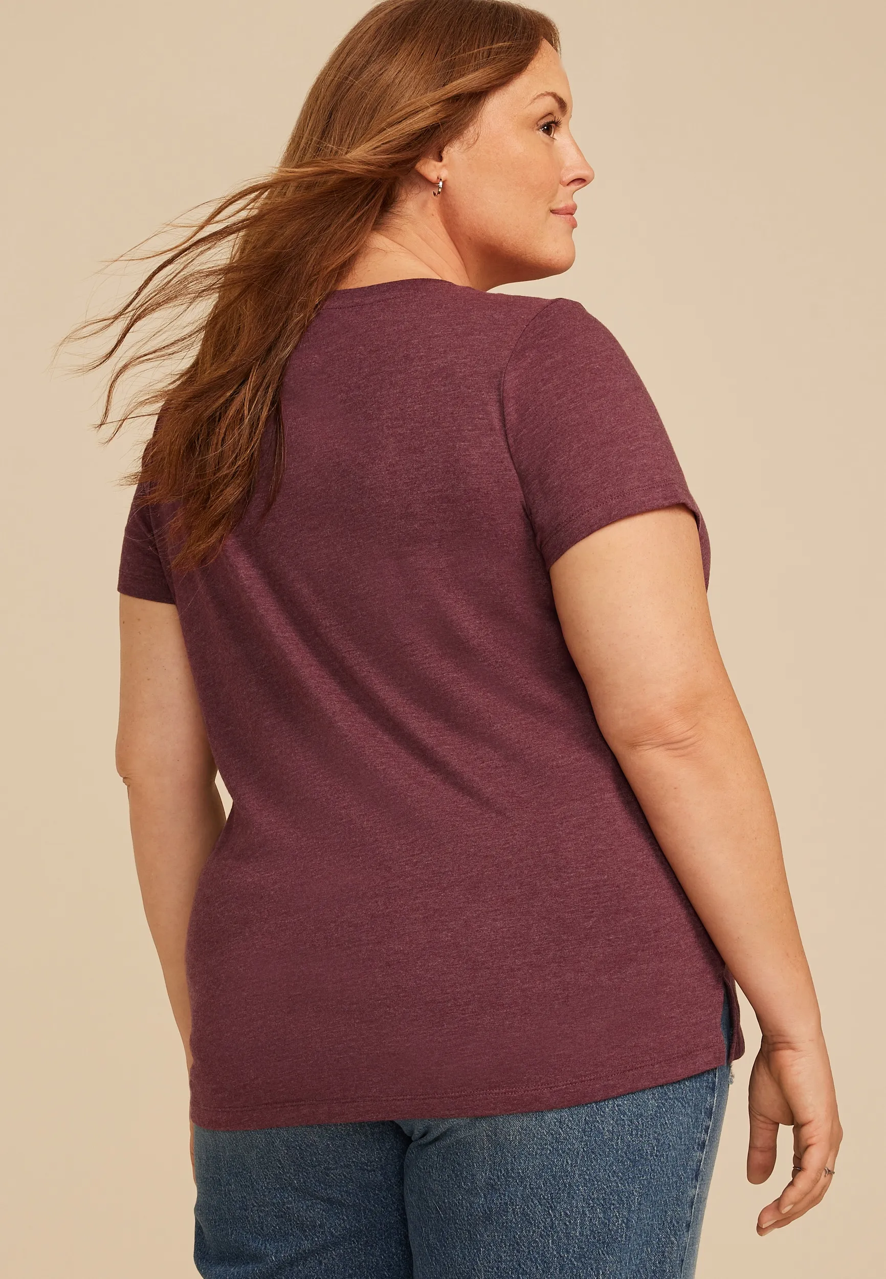 Plus Size Stacked Fall Floral Classic Fit Graphic Tee 11 Plus Size Stacked Fall Floral Classic Fit Graphic Tee