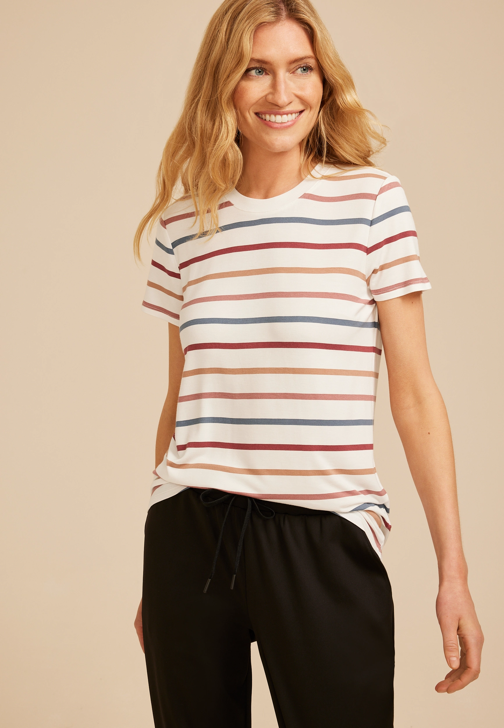 24/7 Kennedy Striped Crew Neck Tee 12 24/7 Kennedy Striped Crew Neck Tee