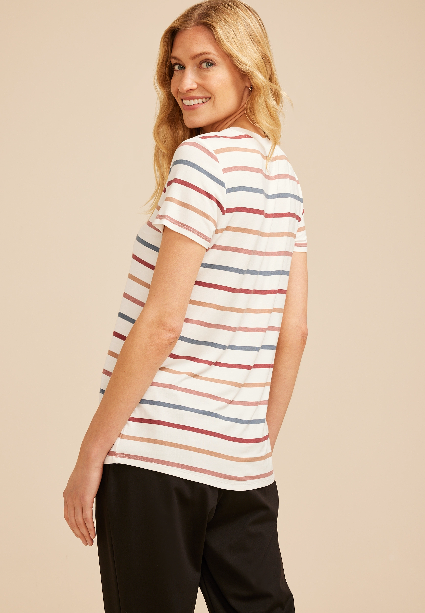24/7 Kennedy Striped Crew Neck Tee 11 24/7 Kennedy Striped Crew Neck Tee