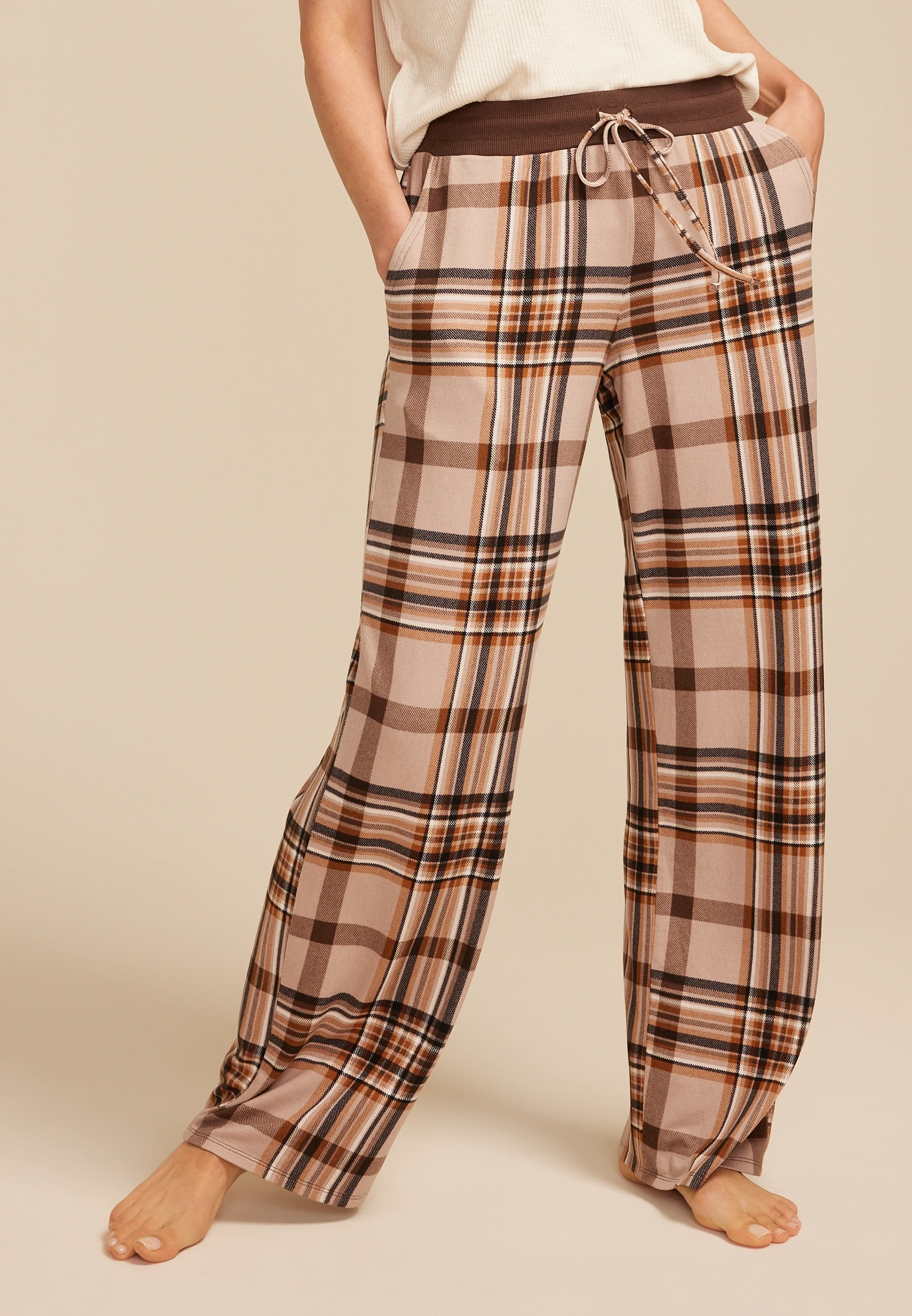 Plaid Wide Leg Pajama Pants 12 Plaid Wide Leg Pajama Pants