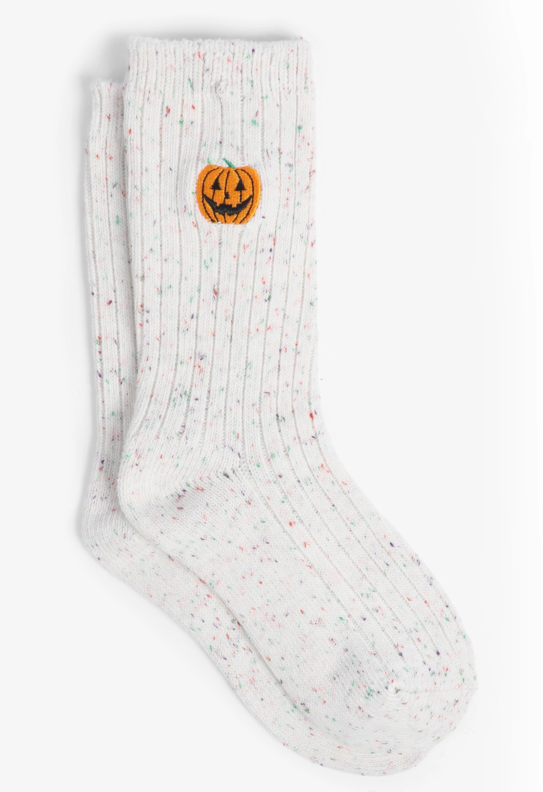 Pumpkin Speckled Crew Socks