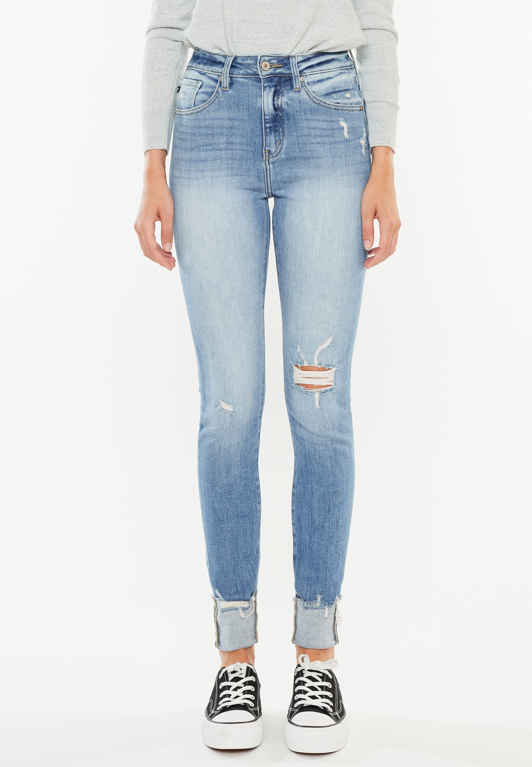 KanCan鈩?Curvy High Rise Ripped Cuffed Hem Skinny Jean 11 KanCan鈩?Curvy High Rise Ripped Cuffed Hem Skinny Jean