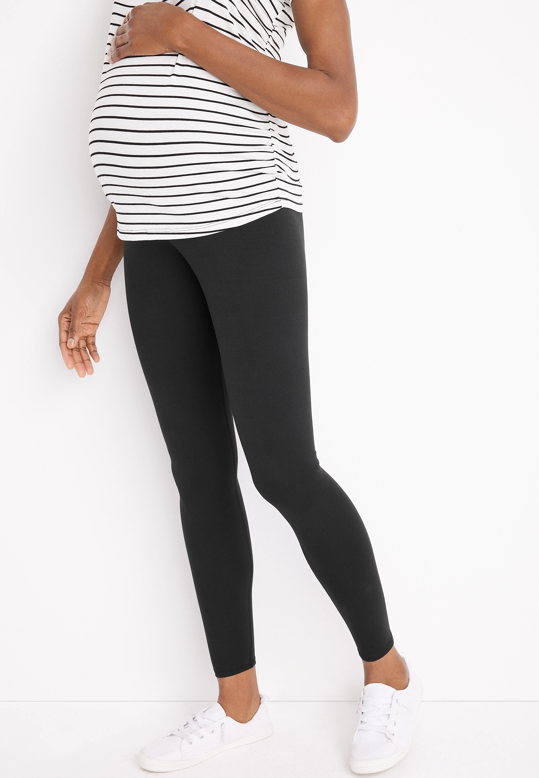 Black Over The Bump Luxe Maternity Legging 1 Black Over The Bump Luxe Maternity Legging