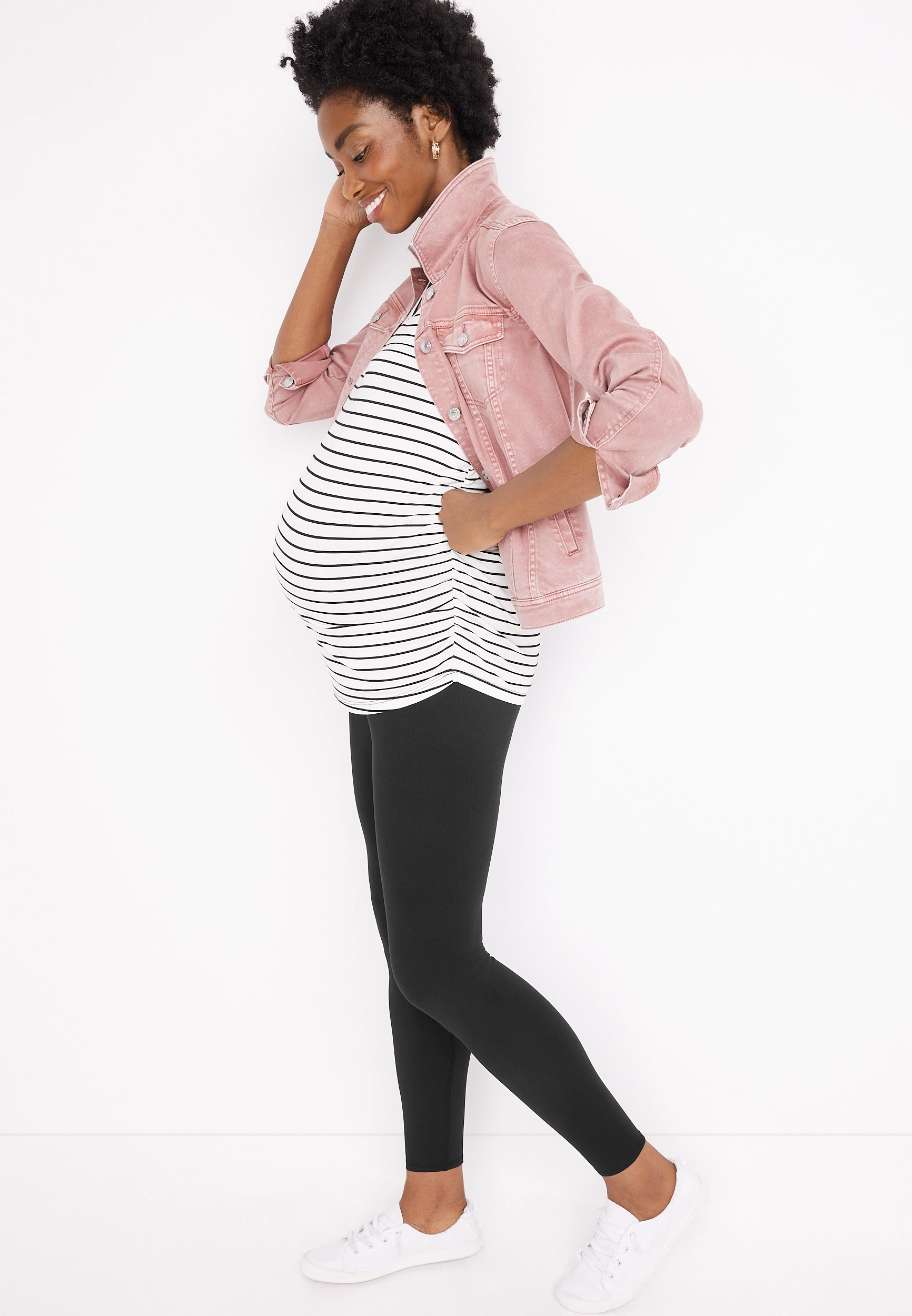 Black Over The Bump Luxe Maternity Legging 7 Black Over The Bump Luxe Maternity Legging