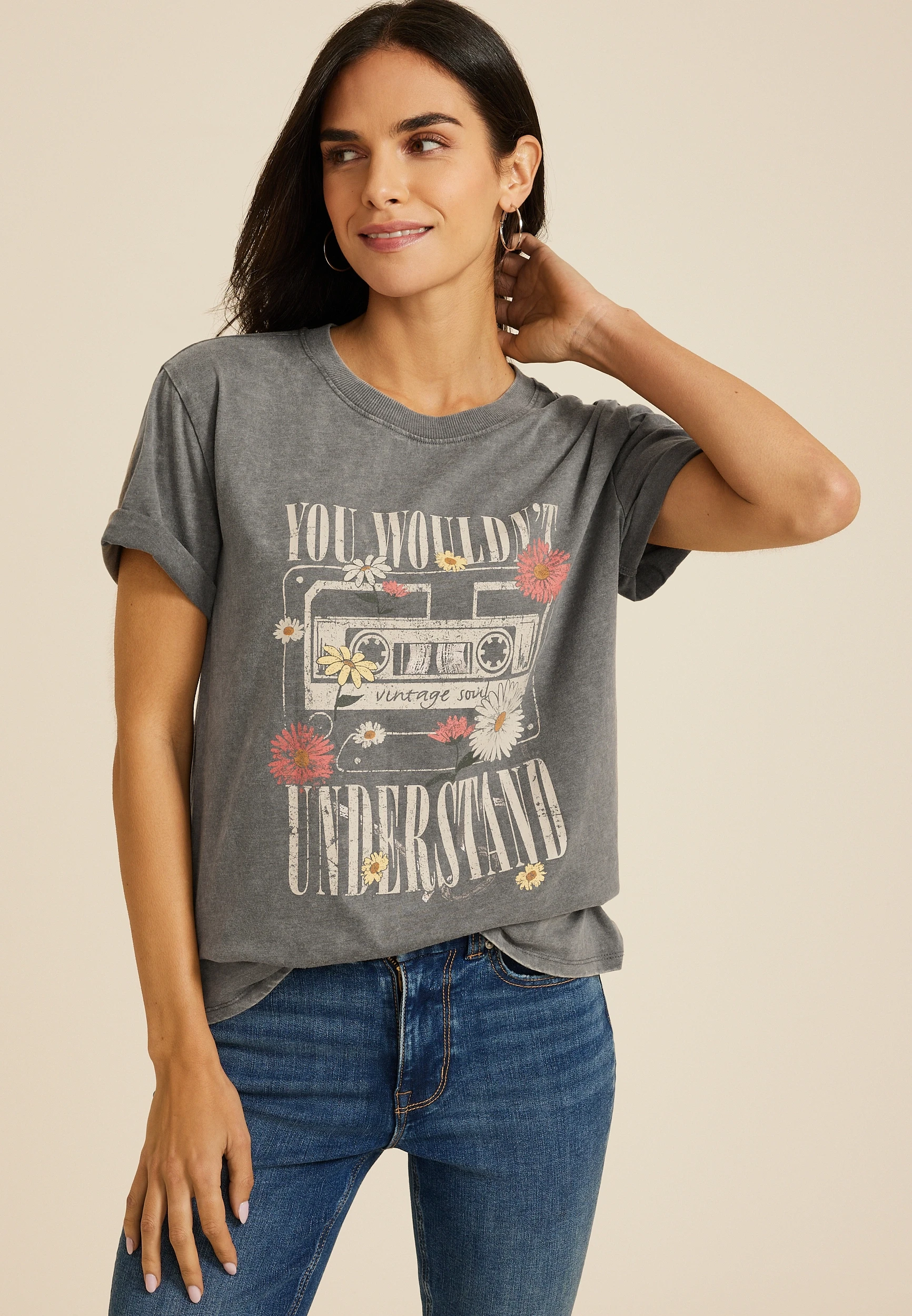 Vintage Soul Cassette Tape Oversized Fit Graphic Tee 1 Vintage Soul Cassette Tape Oversized Fit Graphic Tee