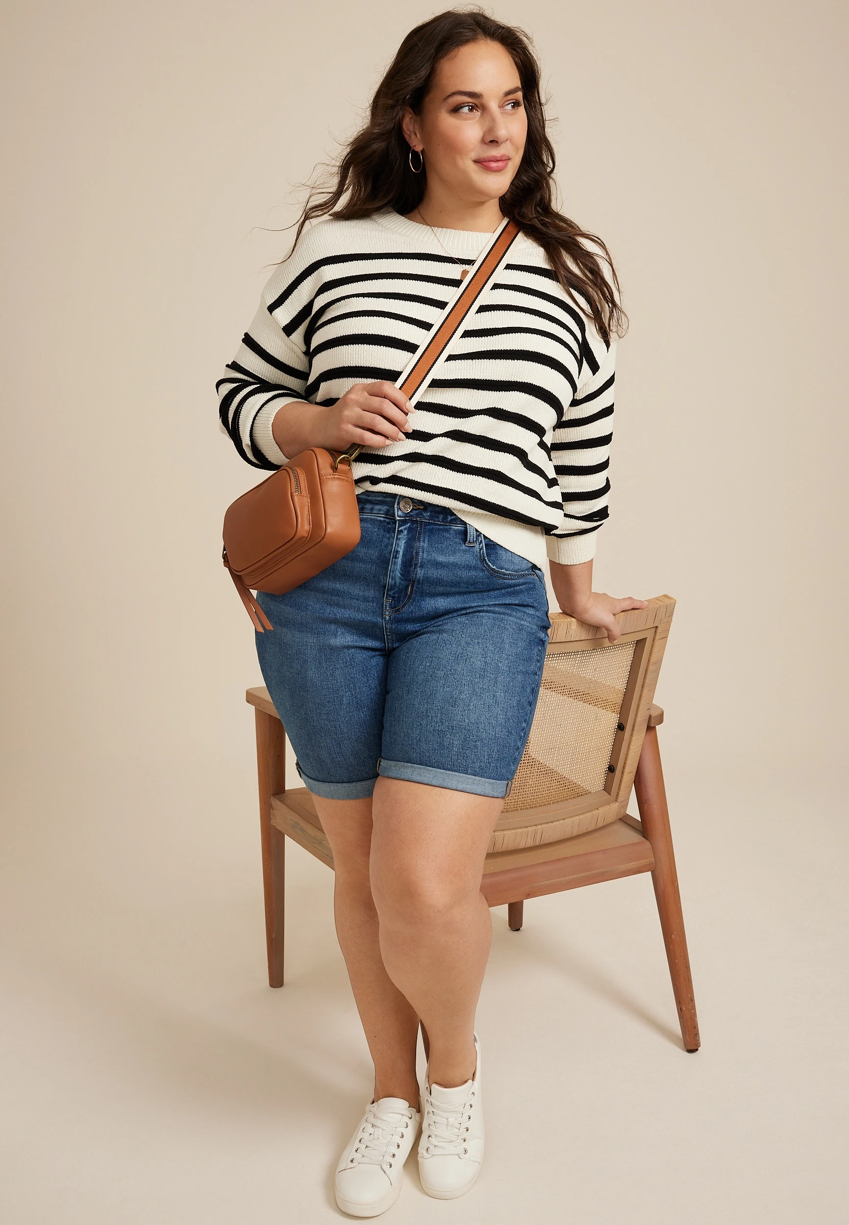Plus Size m jeans by maurices鈩?Classic Mid Rise 8in Bermuda Short 12 Plus Size m jeans by maurices鈩?Classic Mid Rise 8in Bermuda Short
