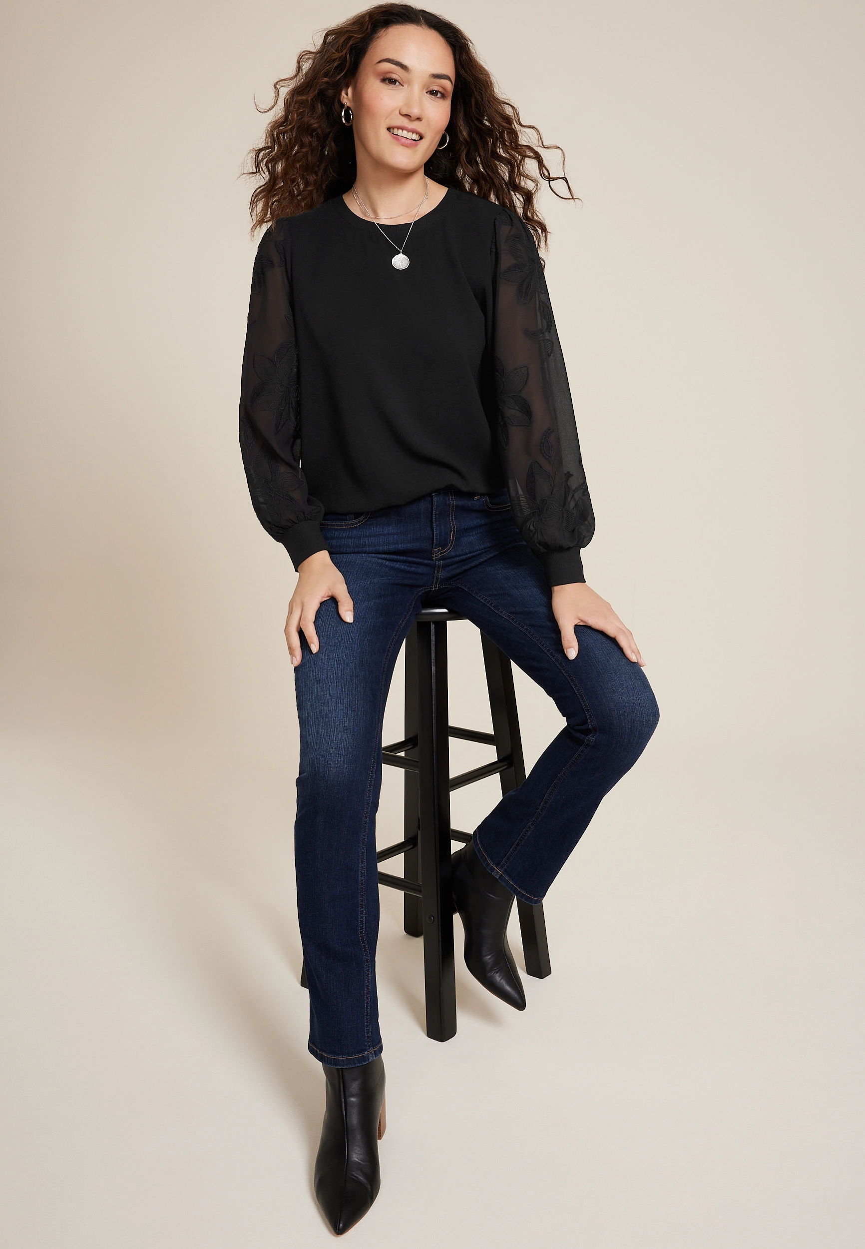 Floral Embroidered Long Sleeve Top 12 Floral Embroidered Long Sleeve Top