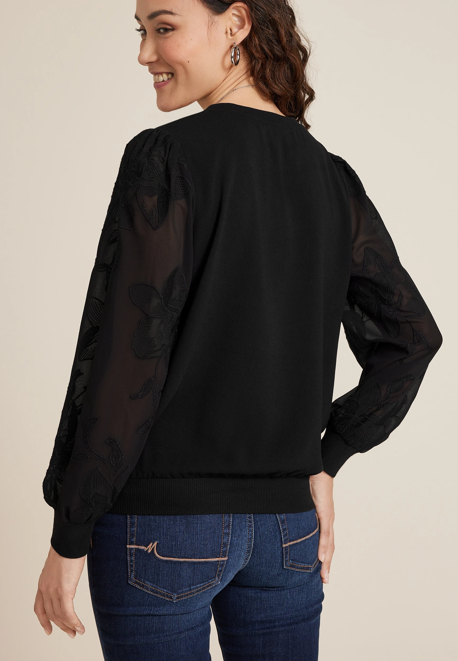 Floral Embroidered Long Sleeve Top 11 Floral Embroidered Long Sleeve Top