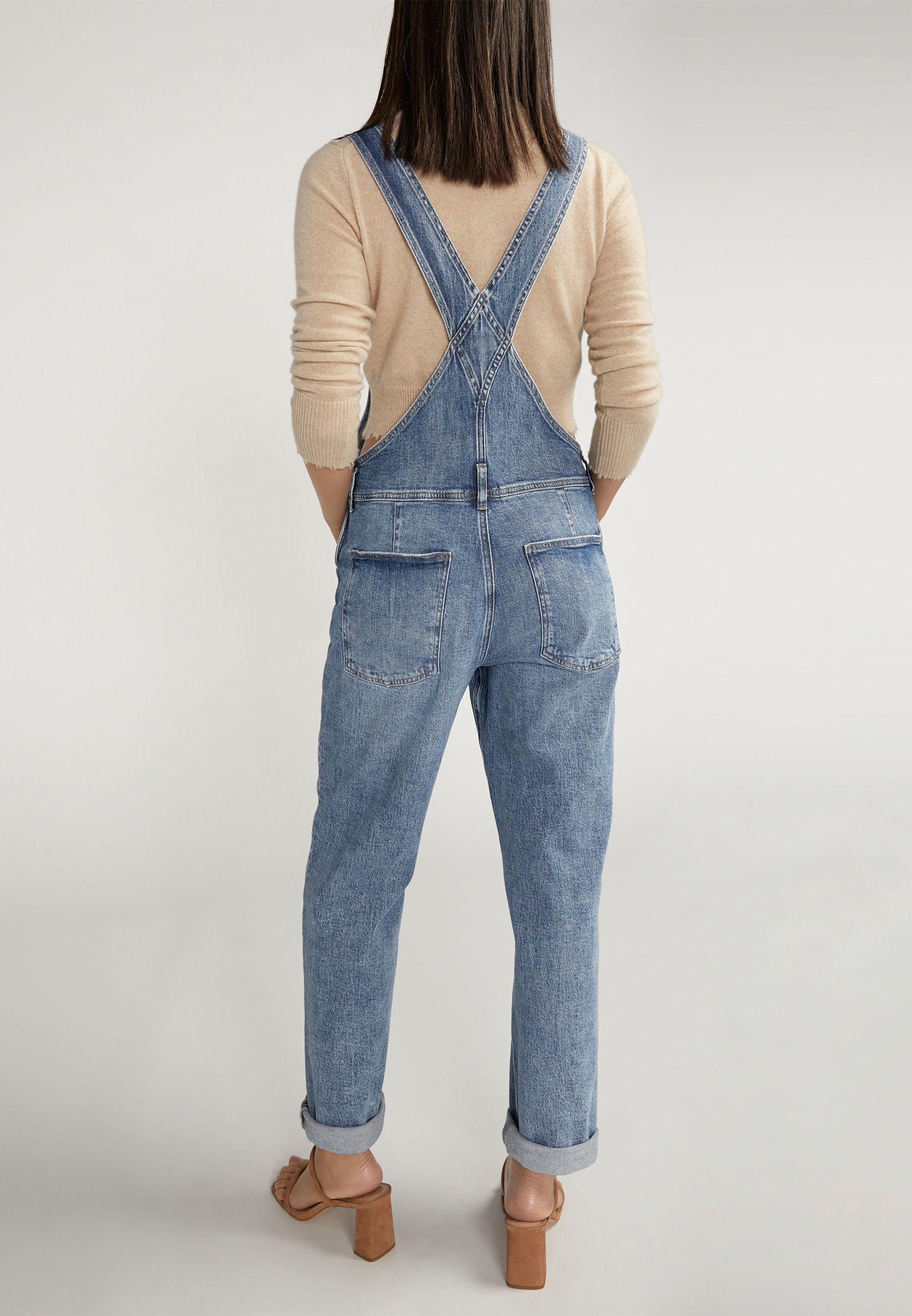 Silver Jeans Co.庐 Low Stretch Baggy Cuffed Hem Straight Overalls 12 Silver Jeans Co.庐 Low Stretch Baggy Cuffed Hem Straight Overalls