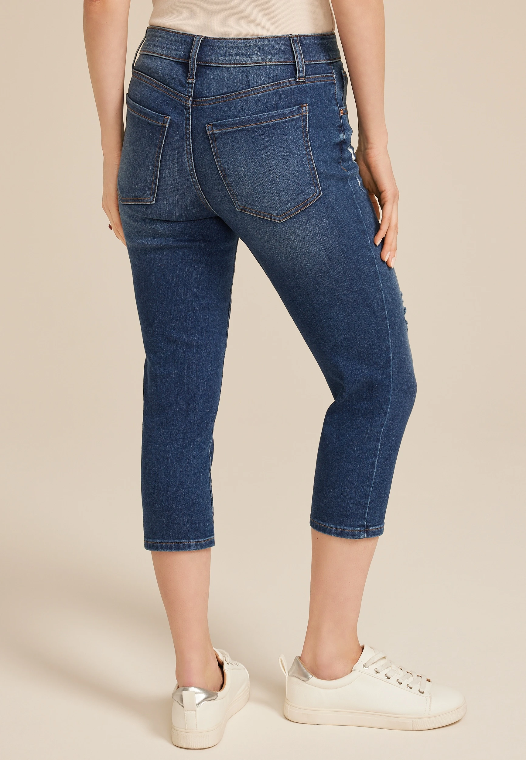 m jeans by maurices鈩?Dark High Rise Button Fly Capri 11 m jeans by maurices鈩?Dark High Rise Button Fly Capri